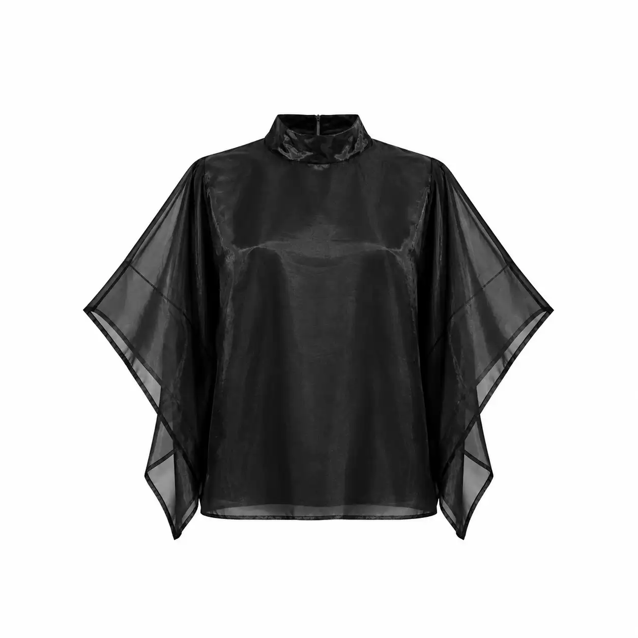 High Neck Organza Top