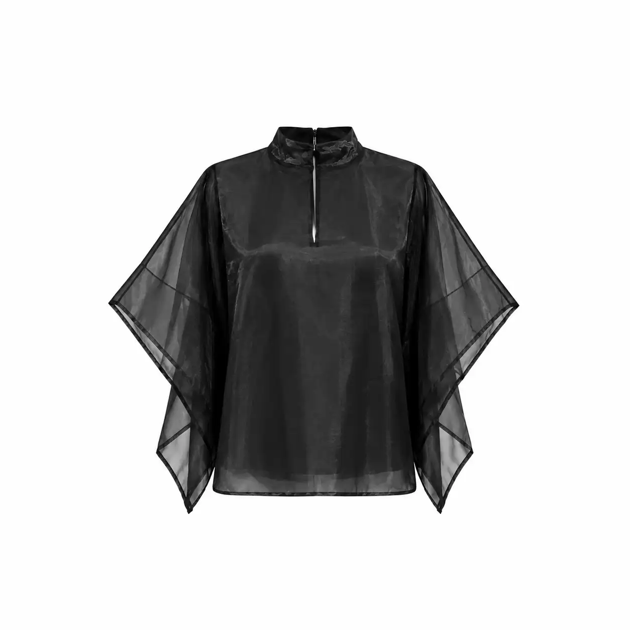 High Neck Organza Top